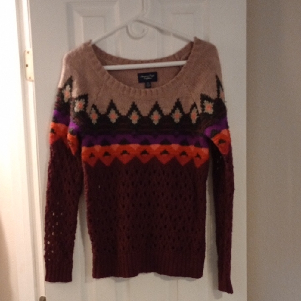 American Eagle Outfitters Colorful Knit Sweater